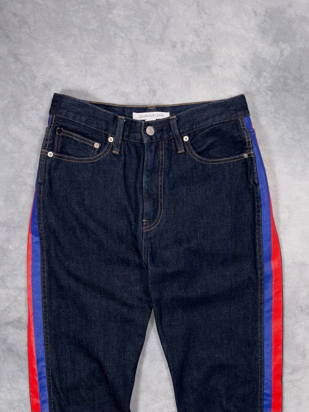 Raf Simons for Calvin Klein Jeans SS18 CKJ 030 High Rise Straight Striped Jeans - Picture 5 of 16
